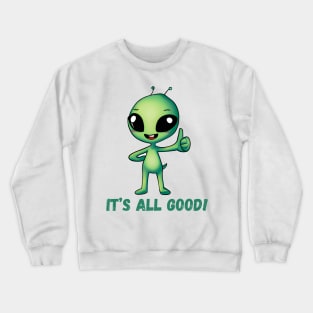 Alien Flashing a Thumbs Up Crewneck Sweatshirt